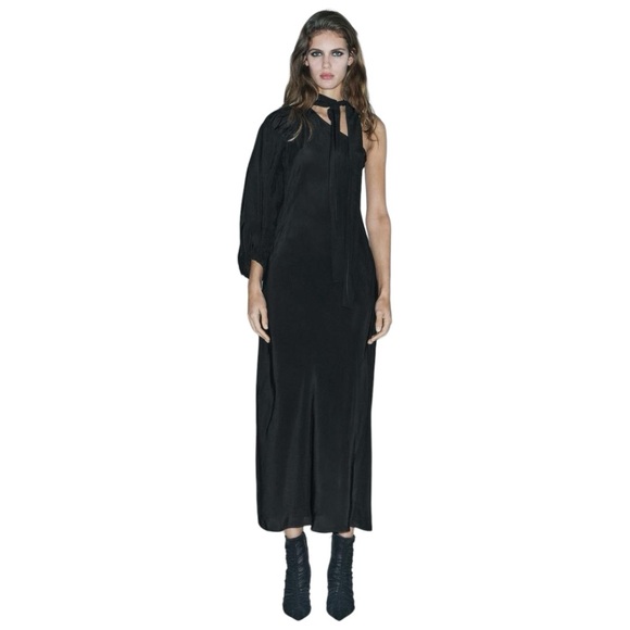 Zara Studio Limited Edition Asymmetrical Maxi Dress - Picture 1 of 16